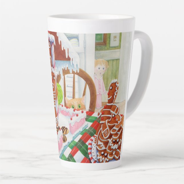 GINGERBREAD SURPRISE Tall Latte Mug (Right Angle)