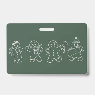 Gingerbread Teacher Christmas Holiday Teacher Xmas Badge