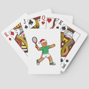 Gingerbread Tennis Christmas 2026 Holiday Sports Poker Cards