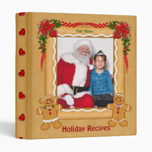 Gingerbread Theme Holiday Album 3 Ring Binder