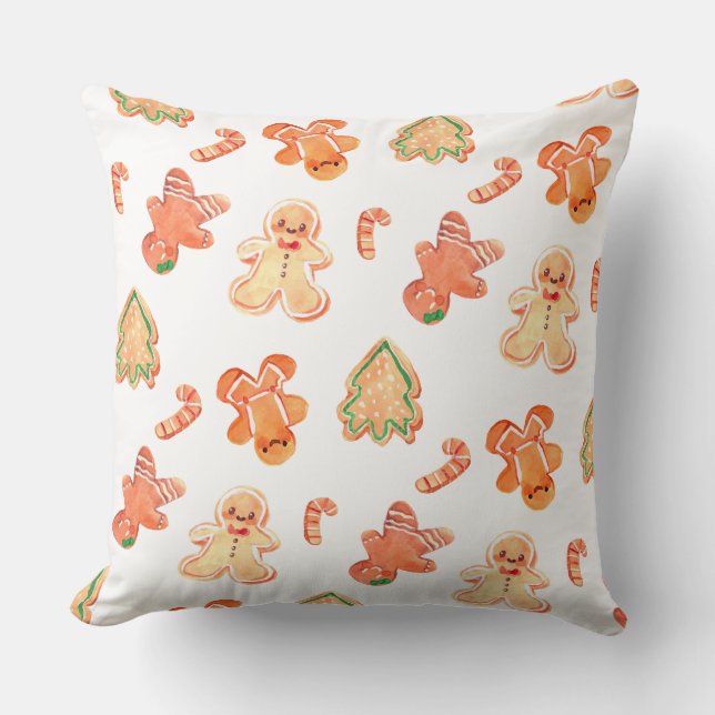 Gingerbread Throw Pillow (Front)