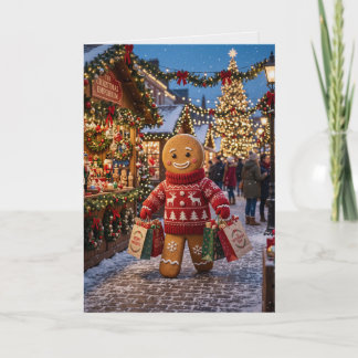 Gingerbread Too Many Bags Card