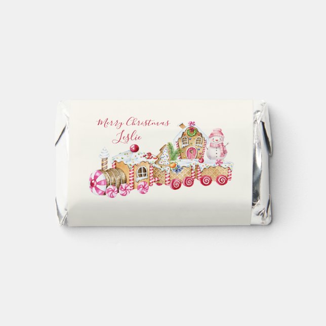 Gingerbread Train Christmas Presents Hershey's Miniatures (Front)