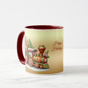 Gingerbread Train Holiday Mug