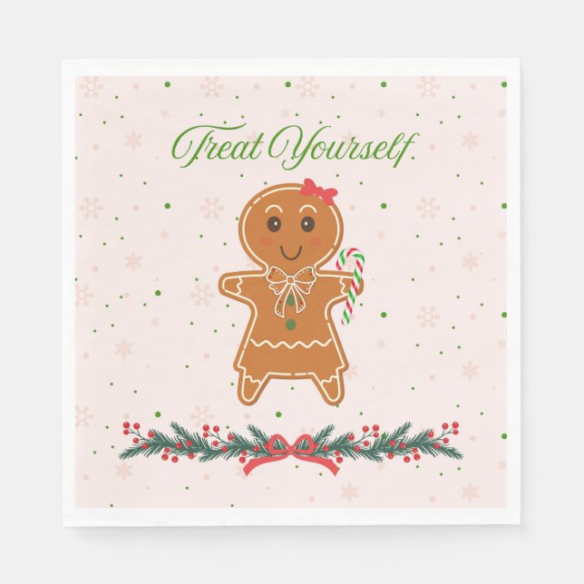 Gingerbread Treat Napkins (Front)