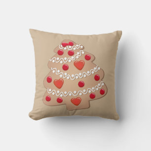 Gingerbread Tree Christmas Pillow
