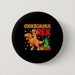 Gingerbread Trex Dinosaur For Christmas Gingerbrea Button