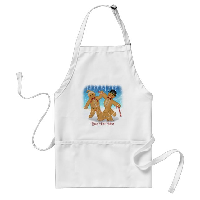 Gingerbread  Trio Adult Apron (Front)