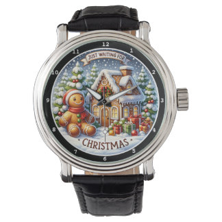 Gingerbread Village Charm Festive Christmas Wall  Watch