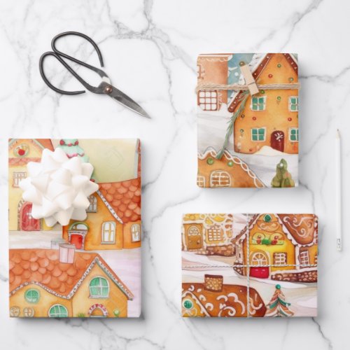 Gingerbread Village Christmas Wrapping Paper