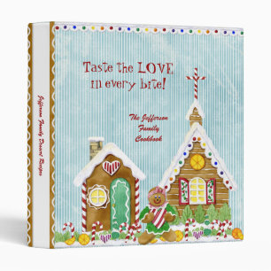 Gingerbread Village Family Dessert Cookbook Binder