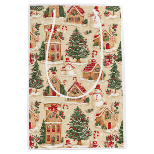 Gingerbread Village  Medium Gift Bag