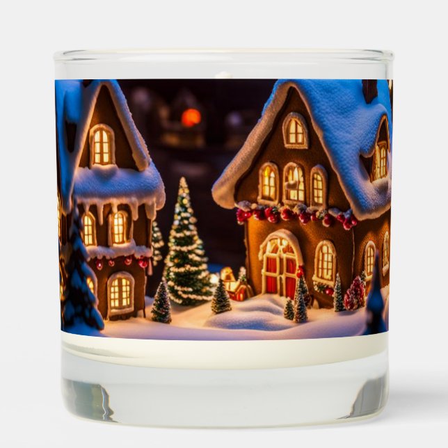 Gingerbread Village Scented Candle (Front)