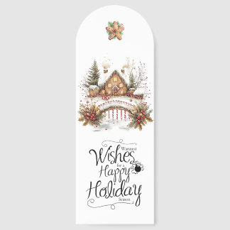 Gingerbread Warmest Wishes for a Happy Holiday Bookmarks