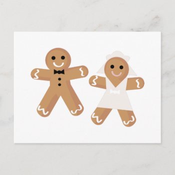 Gingerbread Wedding Postcard by Windmilldesigns at Zazzle