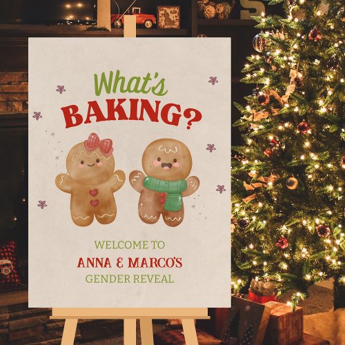 Gingerbread Whats baking Christmas Welcome Sign