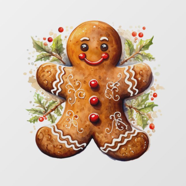 Gingerbread Window Cling (Sheet)