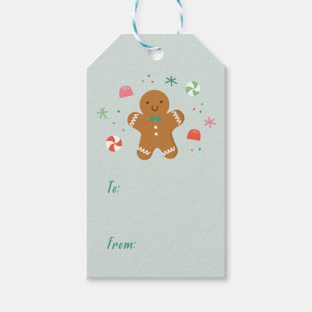 Gingerbread wishes gift tag (Front)