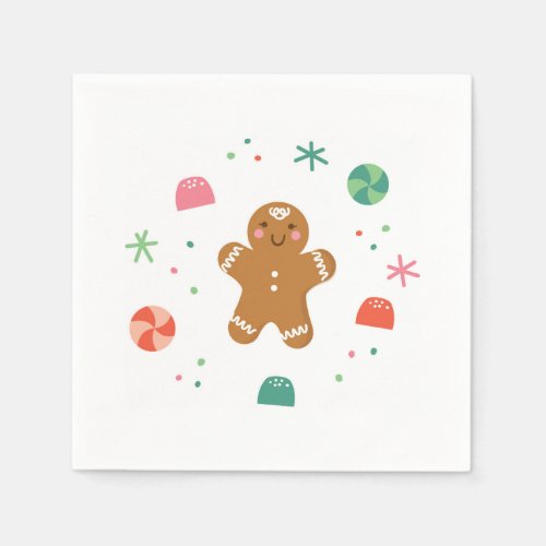 Gingerbread wishes napkins