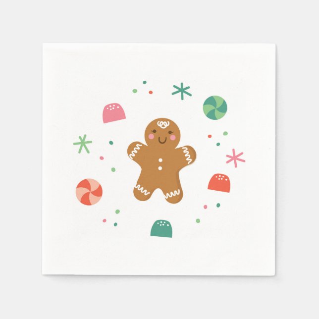 Gingerbread wishes napkins (Front)