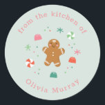 Gingerbread wishes sticker<br><div class="desc">This sticker can be used to seal packages and matches our gingerbread wishes collection.</div>