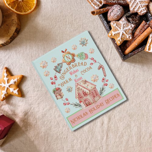 Gingerbread Wishes Watercolor Holiday Cookies Mini Binder