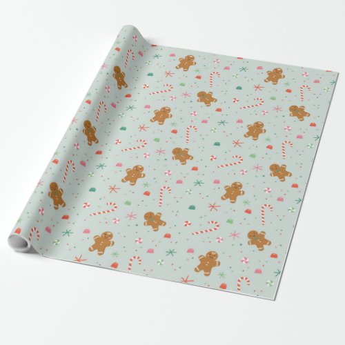 Gingerbread wishes wrapping paper