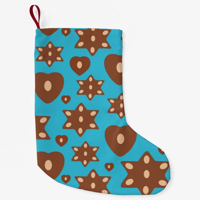 Gingerbread with almonds small christmas stocking (Front)