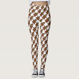 Gingerbread Woman Lady Christmas Cookie Leggings