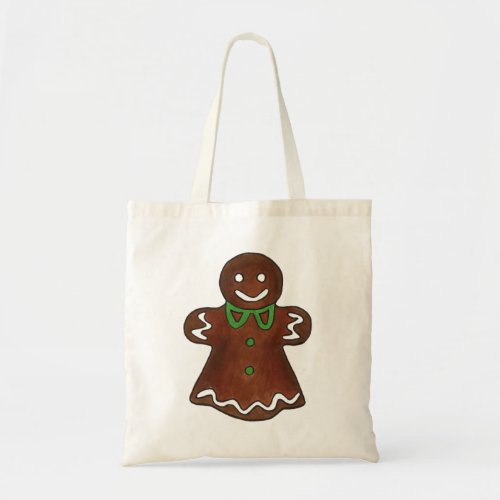 Gingerbread Woman Lady Christmas Cookie Xmas Bag
