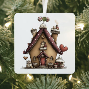 Gingerbread Wonderland Metal Ornament