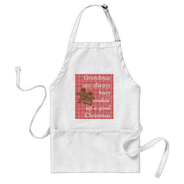 GingerbreadCoupleApron-customize Adult Apron (Front)