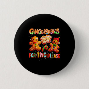 Gingerbreads For Two Please Christmas Pregnancy An Button