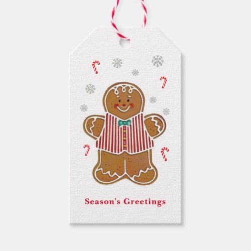 Gingerbred Man Holiday Gift Tag