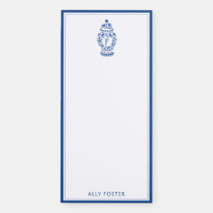 GingerJar Chinoiserie Monogram F Magnetic Notepad