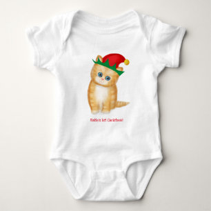 Gingerkitten baby's 1st Xmas personalized bodysuit