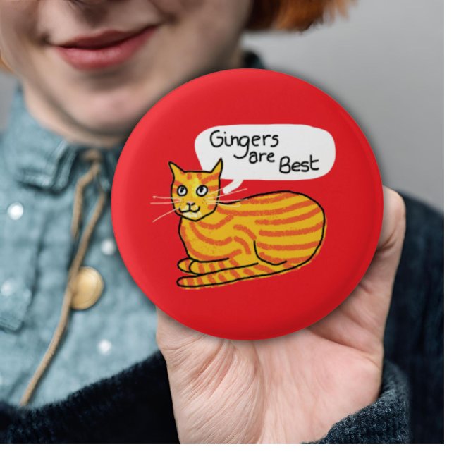 Gingers are best badge ginger cat pin cat lovers (Creator Uploaded)