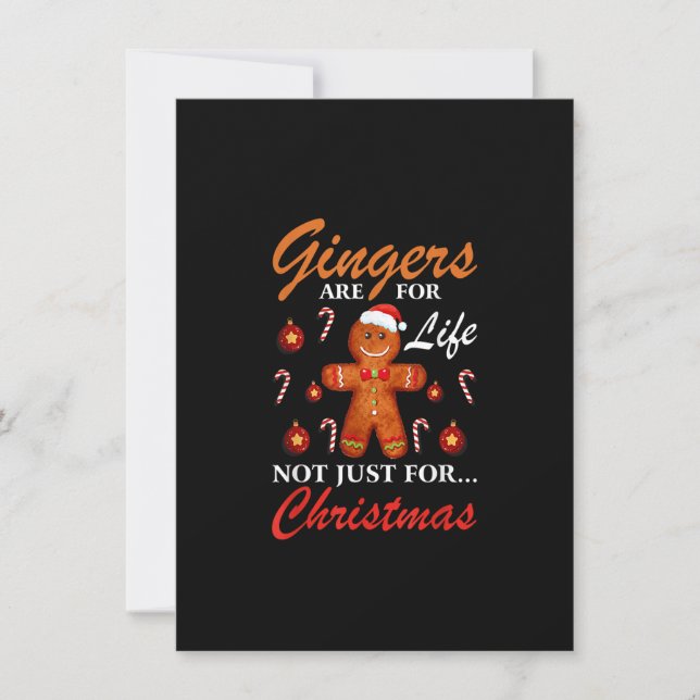 Gingers Are For Life Not Just For Christmas Ginger Invitation (Front)