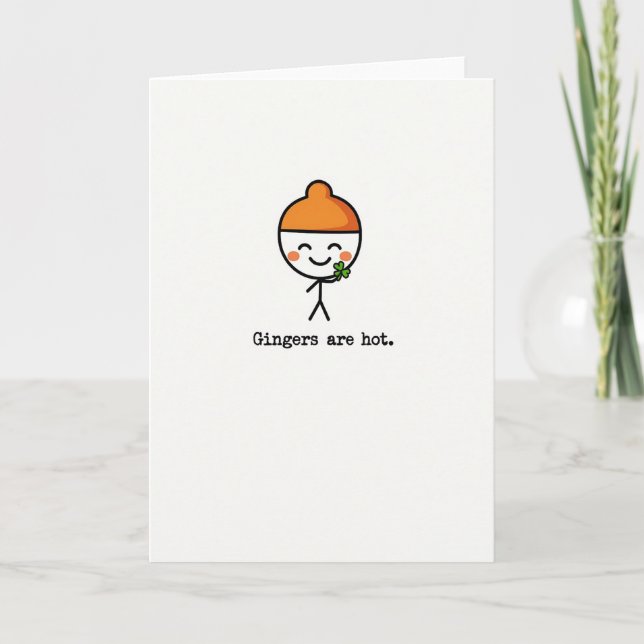 Gingers Are Hot Cute Art Card (Front)