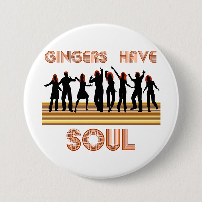 Gingers have Souls Train Pinback Button (Front)