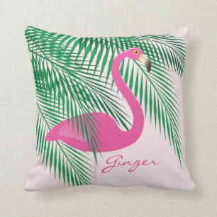Ginger's Pink Flamingo Pillow