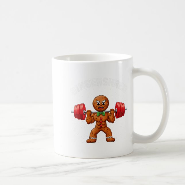Gingershred Funny Gingerbread Man Gym Bodybuilding Coffee Mug (Right)