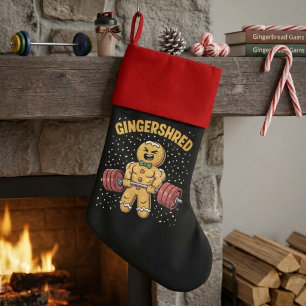 Gingershred Gingerbread Gym Christmas Humor Stocking