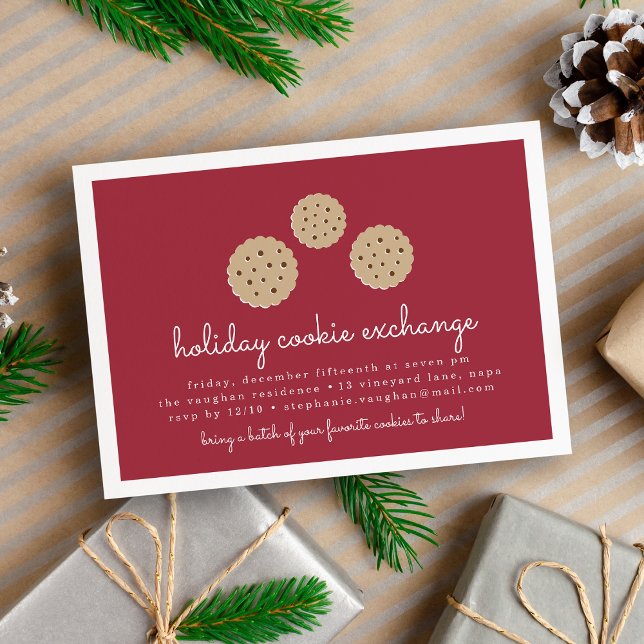 Gingersnap Holiday Cookie Exchange Invitation (Creator Uploaded)
