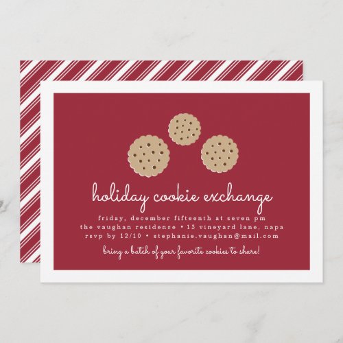 Gingersnap Holiday Cookie Exchange Invitation