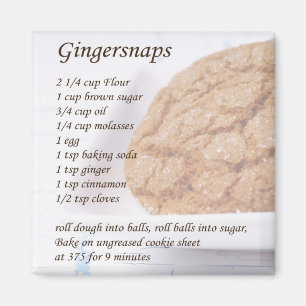 Gingersnaps Recipe Magnet