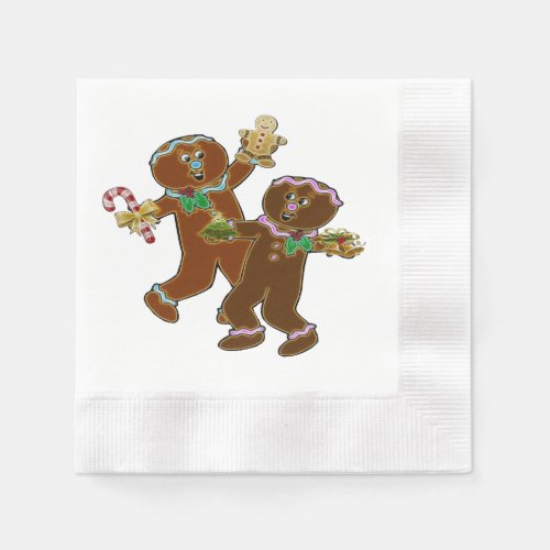 GingerVille Christmas Folk Art Napkins