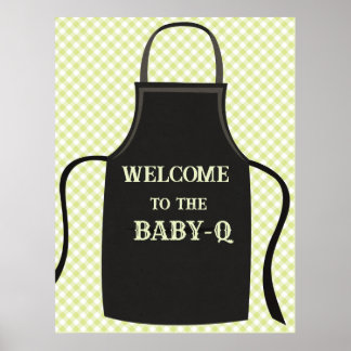 Gingham Baby-q Welcome Poster