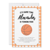 Gingham Basketball Birthday