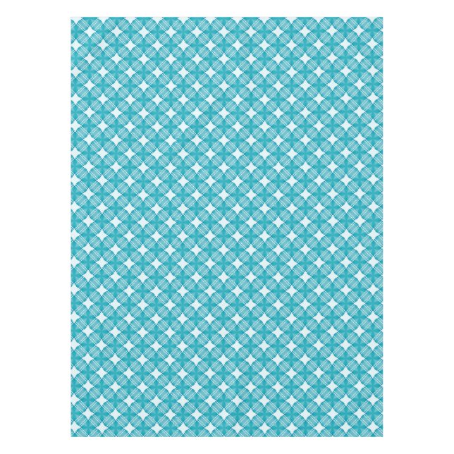 Gingham Ble and White Tablecloth (Front)